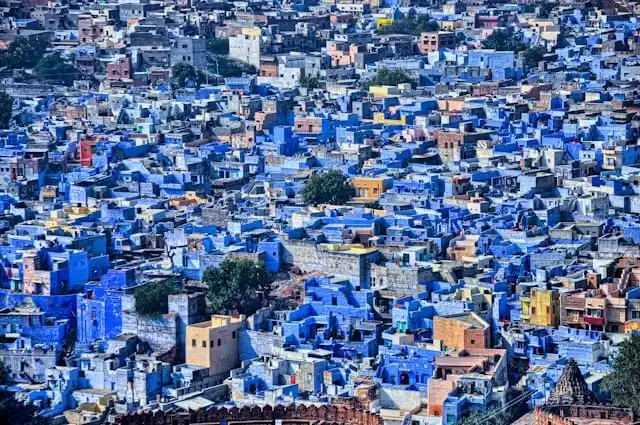 View on the blue city of Jodhpur