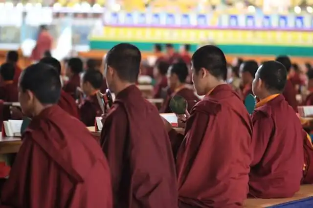 Buddhist prayer rolls in Dharamshala